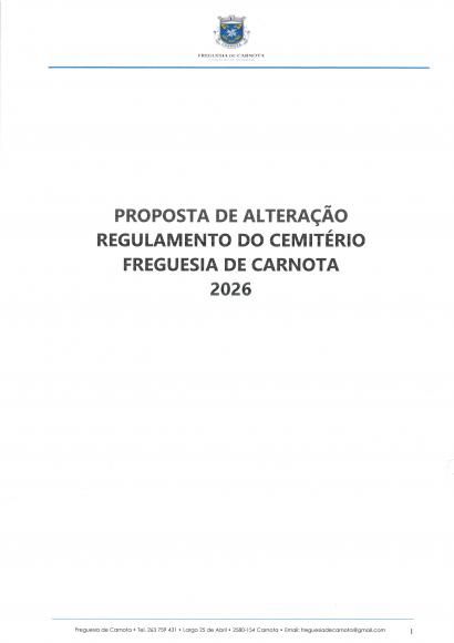 Consulta P&uacute;blica - Proposta de Altera&ccedil;&atilde;o ao Regulamento do Cemit&eacute;rio de Santana da Carnota