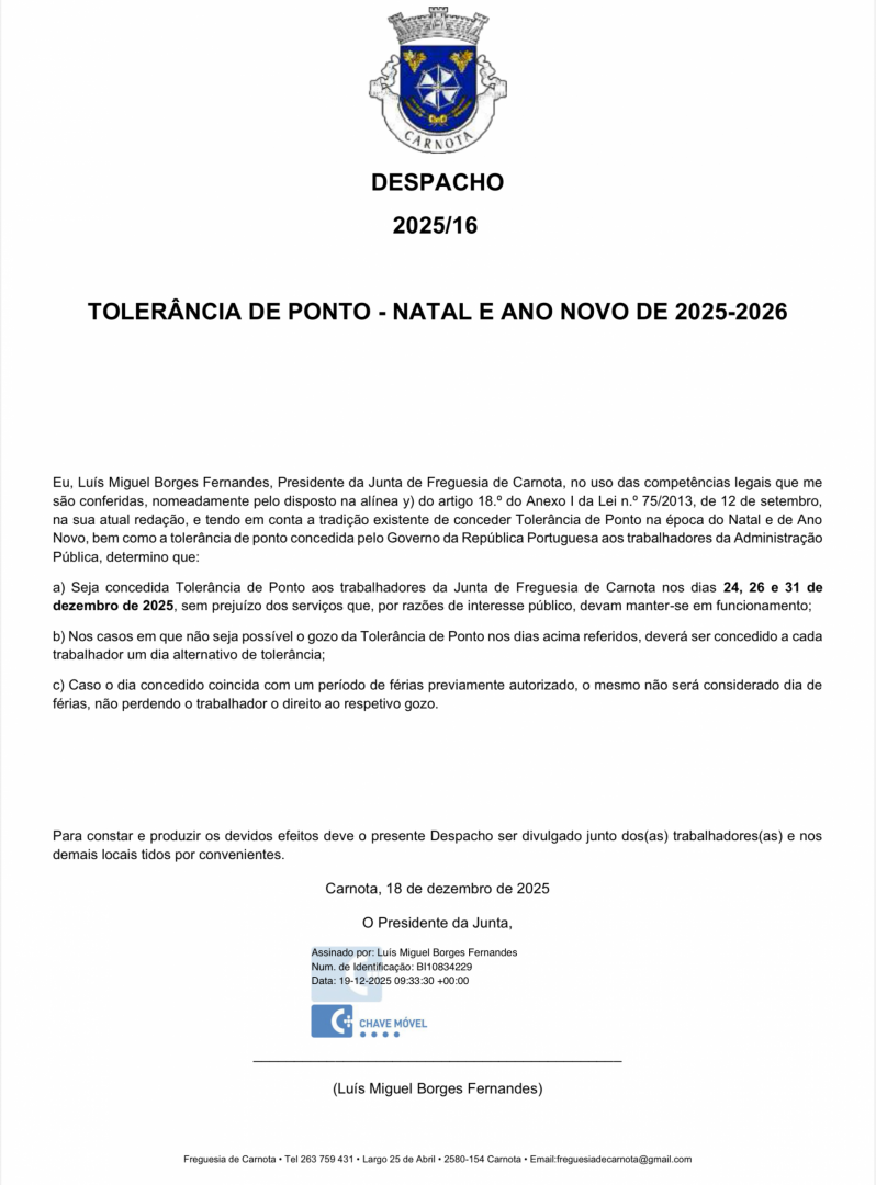 Toler&acirc;ncia de Ponto